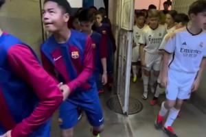 巴薩皇馬少年隊交手，德比氛圍一樣到位