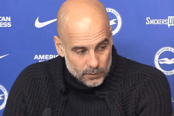 曼城客場(chǎng)4-0擊敗布萊頓后瓜迪奧拉：我們必須努力爭取<a href=http://8809.jianzhanzj.com/tag/yingchao.html target=_blank class=infotextkey>英超</a>冠軍